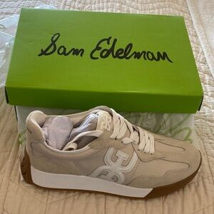 Sam Edelman Cream and White Sneakers